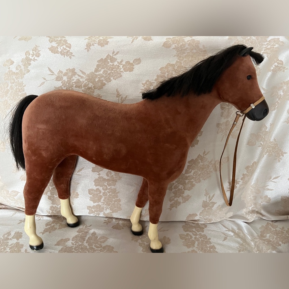 American Girl Penny Velour Horse with Black Mane for 18” doll
